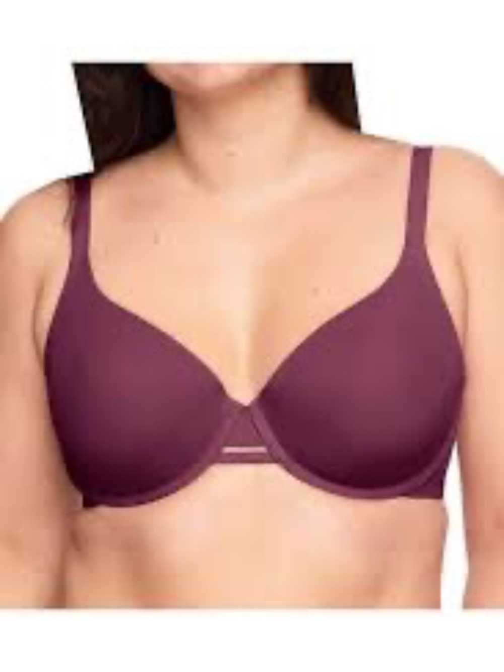 Brand New WARNER'S No Side Effects Underwire Bra - Wine Red Size 36C